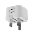 M2K摺充-摺腳雙TYPE-C GaN45W迷你快速充電器 - 白色-2