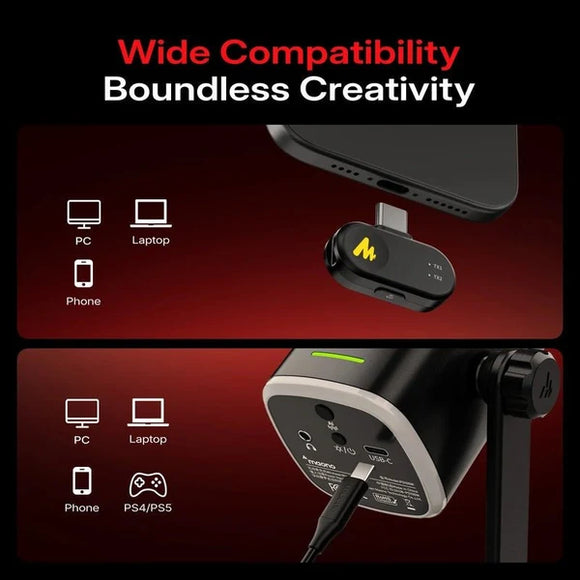 Maono PD100W Wireless & Wired Microphone