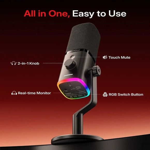 Maono PD100W Wireless & Wired Microphone