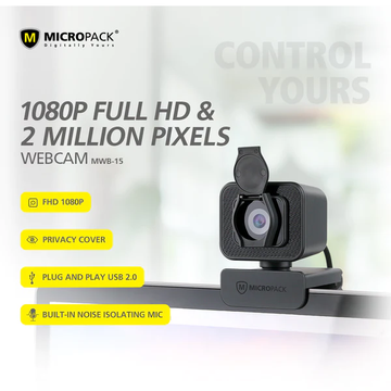 Micropack 1080P FHD Webcam With Cover - 0