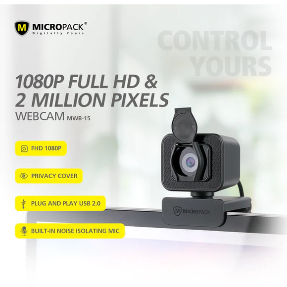 Micropack 1080P FHD Webcam With Cover