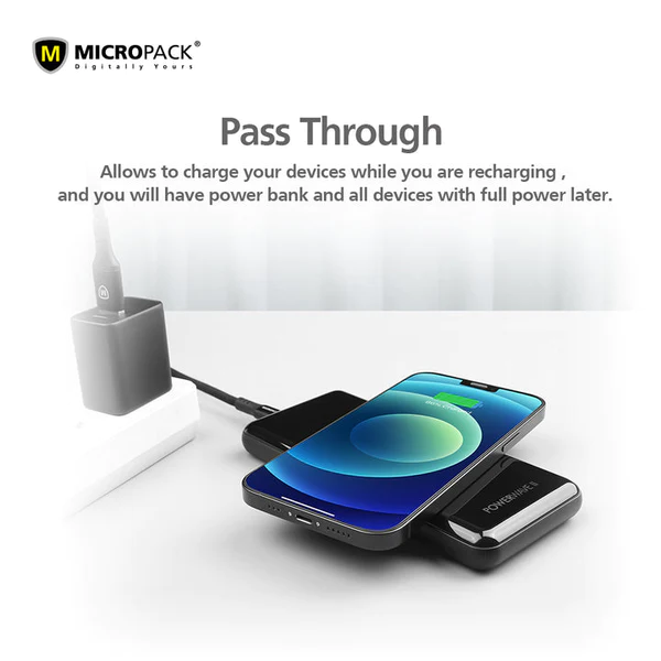 Micropack PD Fast Charging Wireless Power Bank (10000mAh)