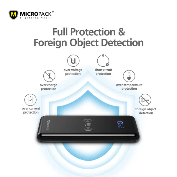 Micropack PD Fast Charging Wireless Power Bank (10000mAh)