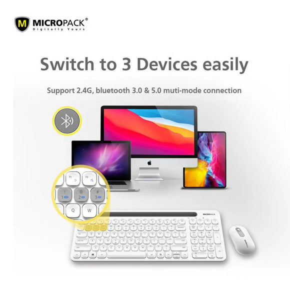 Micropack iFREE Pro 2 - 2.4G/藍牙無線鍵盤和滑鼠組合