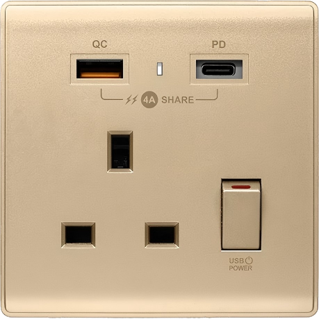 PDQC 單蘇 Type C/USB電制 (香濱金)