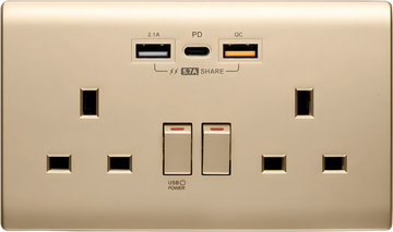 PDQC 孖蘇 Type C/USB電制 (香濱金) - 0