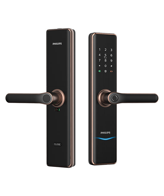 Philips EasyKey  7300  Copper Red 紅古銅 執手式智能鎖 (包基本安裝#)