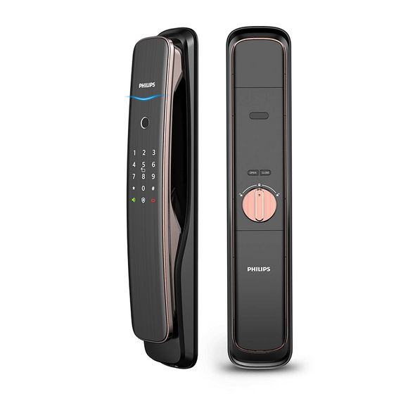 Philips Easykey DDL702E Copper Red 推拉式智能鎖 (包基本安裝#)