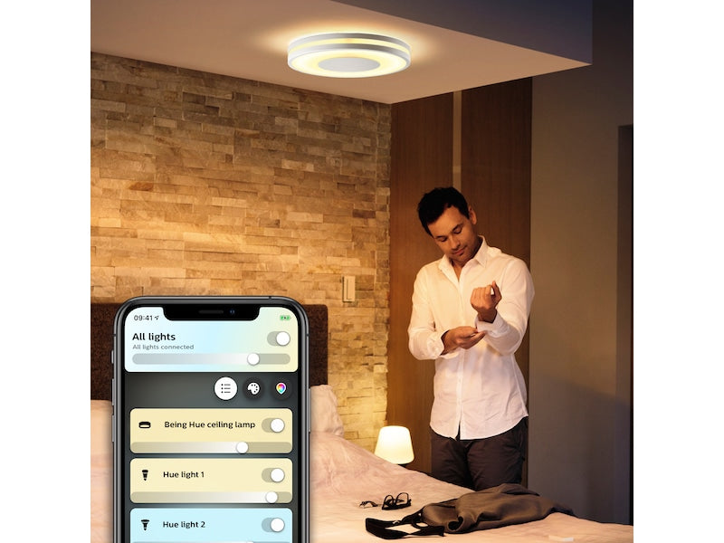 Philips 32610 Hue Being 黃白光吸頂燈 銀色 (藍牙版)