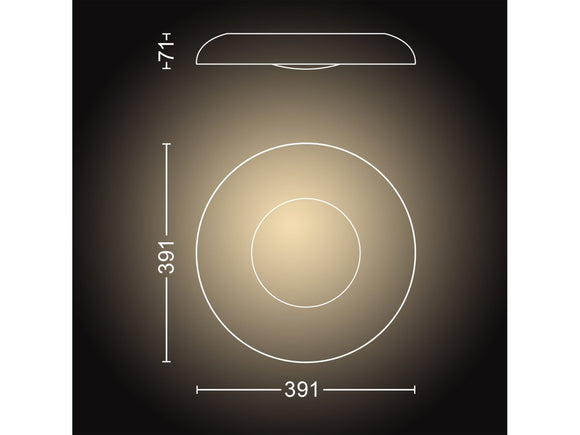 Philips 32613 Hue Still 黃白光吸頂燈 黑色 (藍牙版)