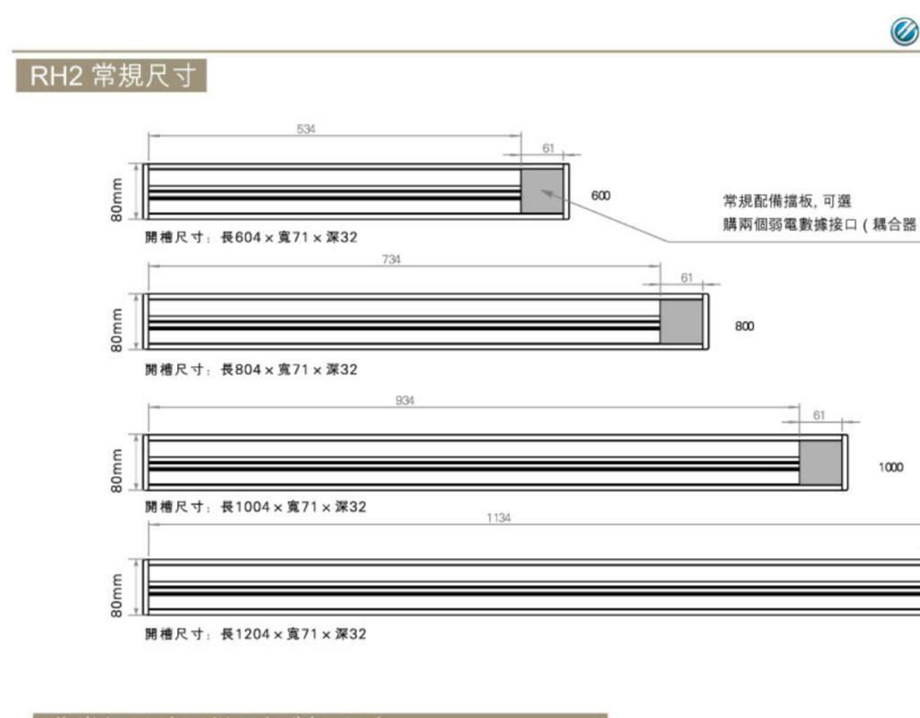 eubiq RH2銀色嵌入式電力軌道套裝STARTER KIT