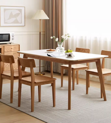 Ravioli 簡約靠背實木餐椅 - 0