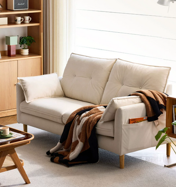 LS013 Cipria Small Fabric Sofa - 0