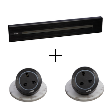 eubiq SH1黑色外掛式明裝電力軌道套裝STARTER KIT