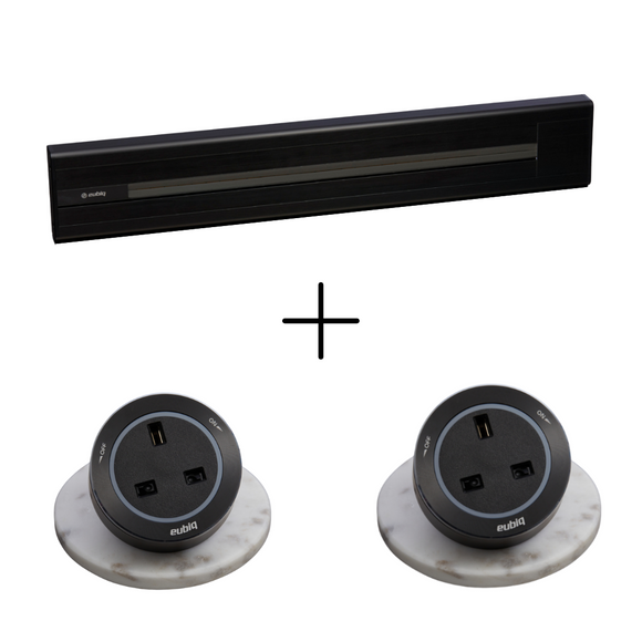 eubiq SH1黑色外掛式明裝電力軌道套裝STARTER KIT