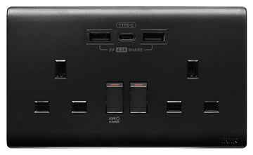 4.2A Type-C/USB 孖蘇電制 (碳黑)