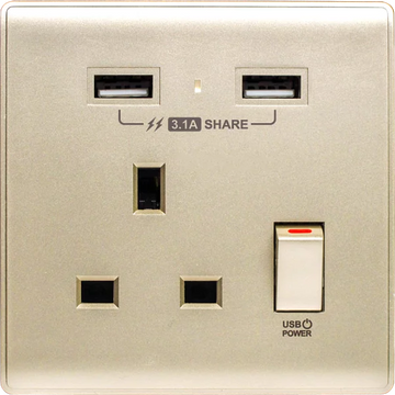 【香濱金】 USB 單蘇《3.1A》色彩系列