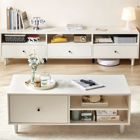 Vision 白色簡約落地電視櫃( 現貨 )