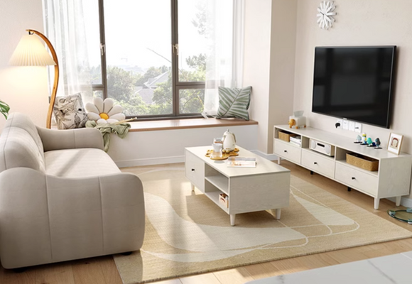 Vision 白色簡約落地電視櫃( 現貨 )