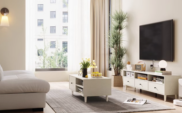 Vision 白色簡約落地電視櫃( 現貨 )