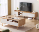 Birchwood 原木風實木腳雙門電視櫃 TV Cabinet-2