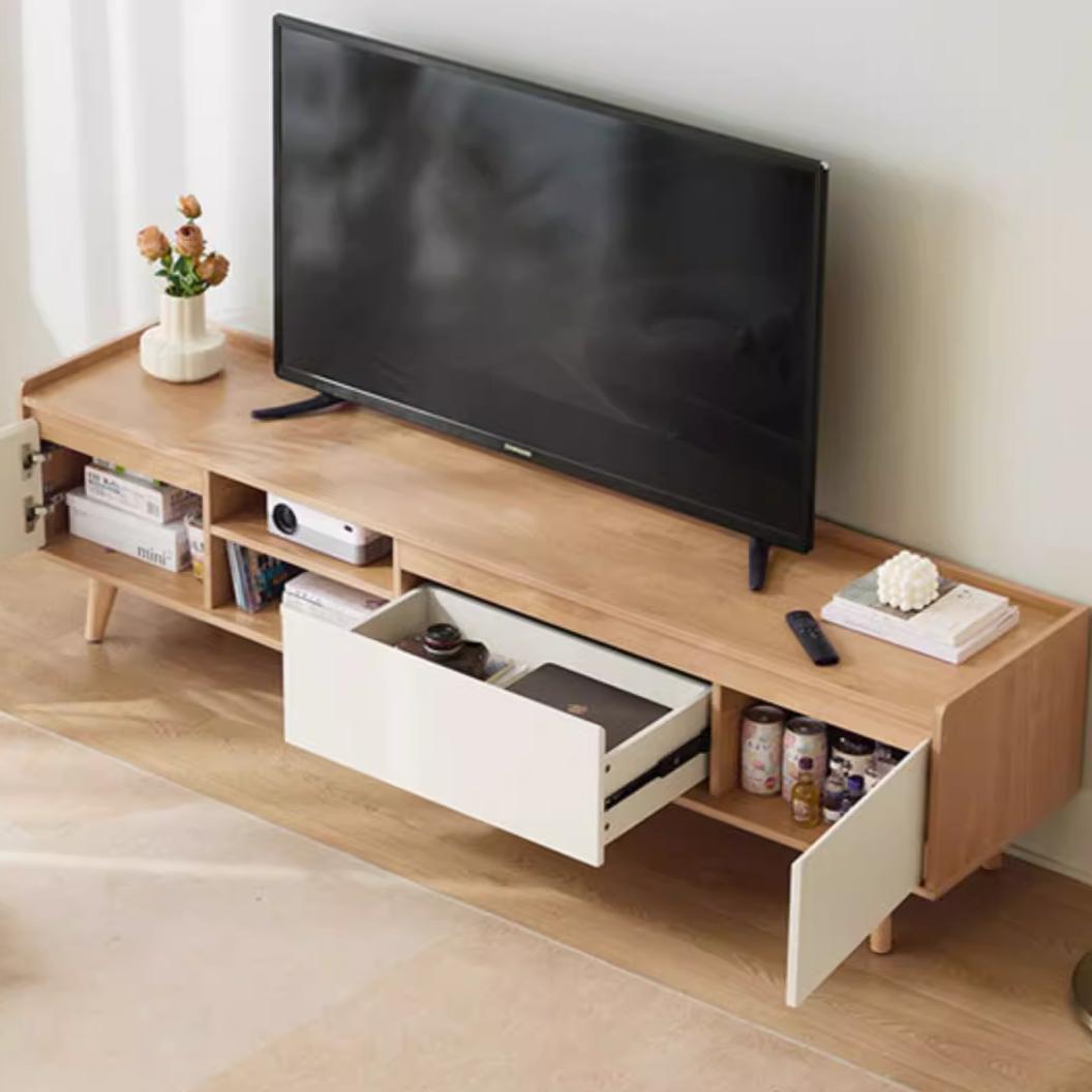 Birchwood 原木風實木腳雙門電視櫃 TV Cabinet