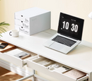 Dynamo 白色家用雙抽屜書桌-5