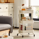 Kitchy北歐可移動小推車+置物架-2