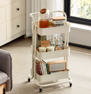 Kitchy北歐可移動小推車+置物架-3