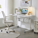 Edista 白色簡約手動升降桌-1