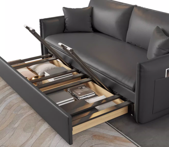 Virta 真皮多功能客廳雙人抽拉床