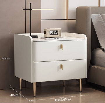 Helle 實木智慧床頭櫃 - 0