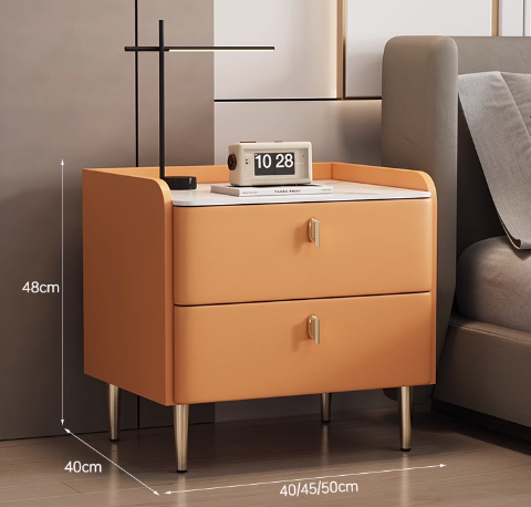 Helle 實木智慧床頭櫃