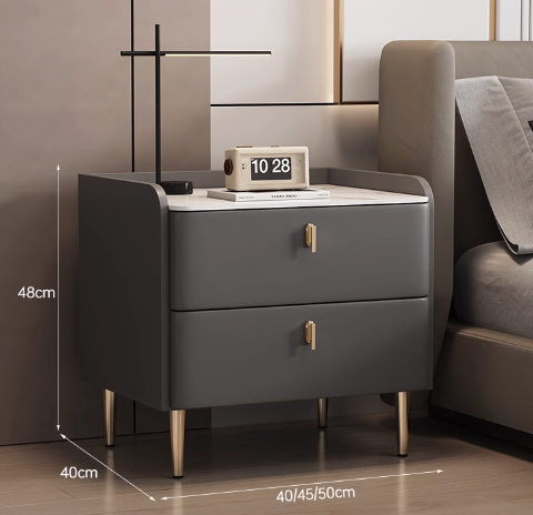 Helle 實木智慧床頭櫃