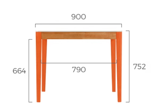 Pohja 小戶型實木腳岩板餐桌椅