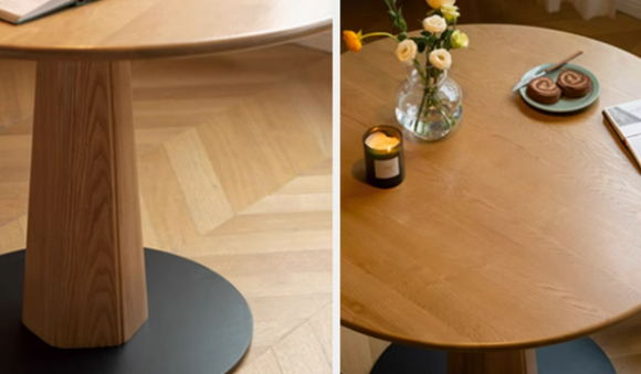 Ruoka 白蠟木圓桌家用飯桌