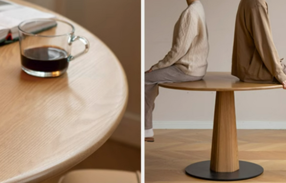 Ruoka 白蠟木圓桌家用飯桌