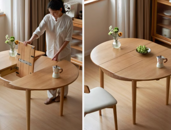 Kuu 伸縮圓桌餐桌