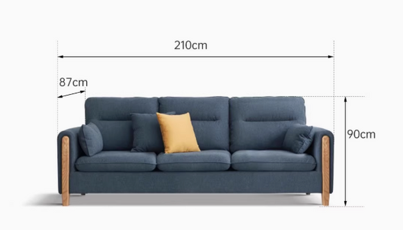 WOODLY 三人位實木沙發