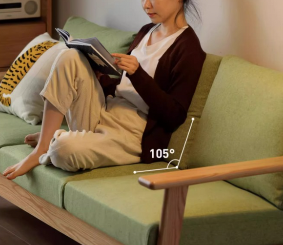 Japper 日式實木沙發 (牛油果綠)