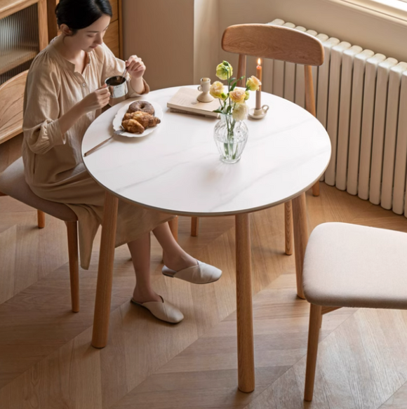 Kajo 全實木岩板小圓桌