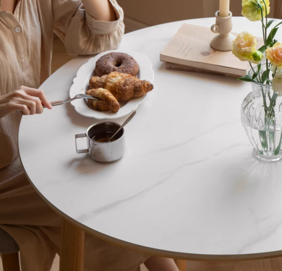 Kajo 全實木岩板小圓桌