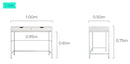Dynamo 白色家用雙抽屜書桌-7