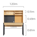 Inspii 家用書架雙抽電腦桌-5