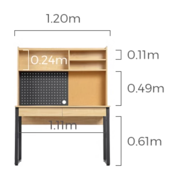 Inspii 家用書架雙抽電腦桌