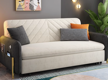 Buy light-grey LF054 Tahka 兩用沙發床可折疊1.5米帶儲物