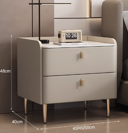 Helle 實木智慧床頭櫃