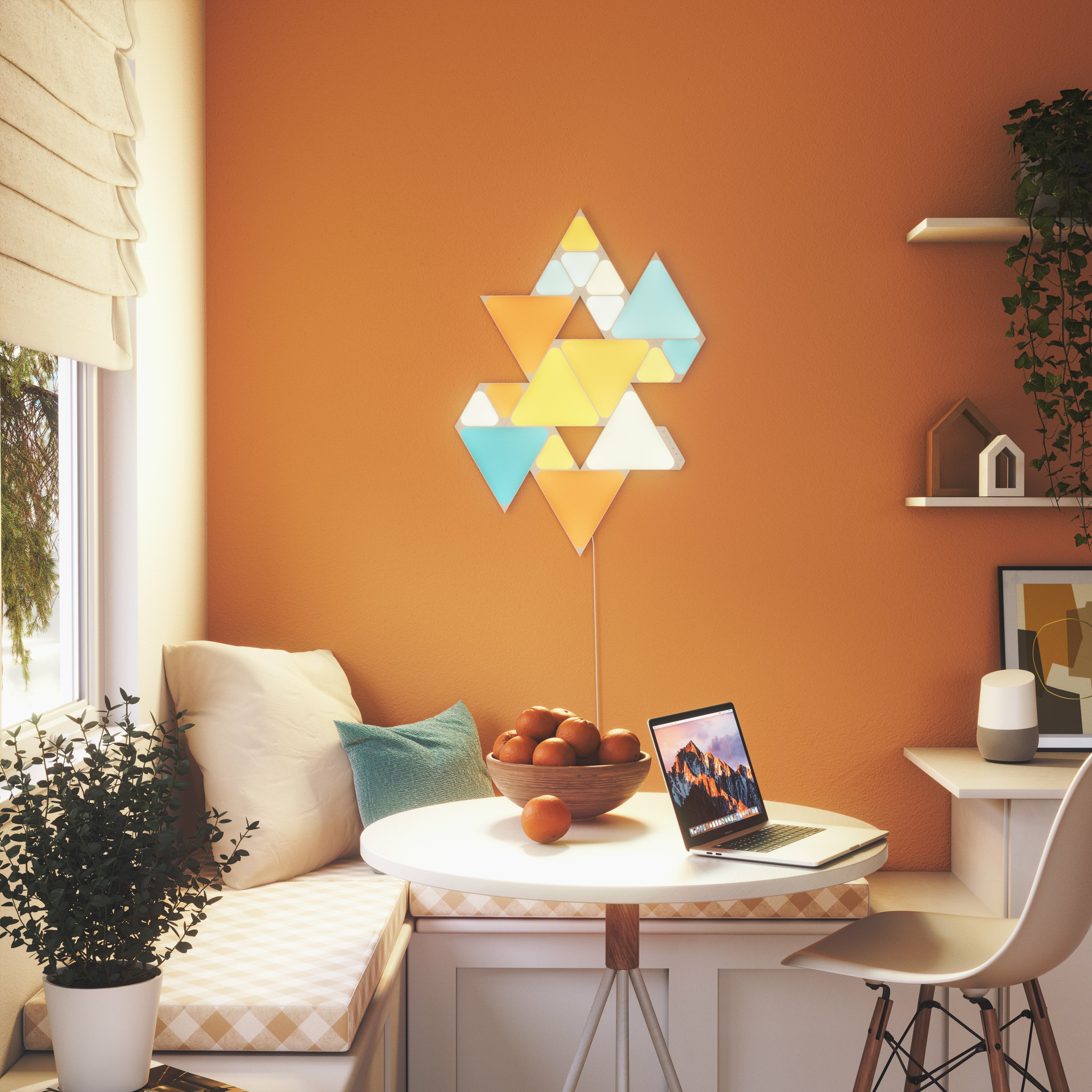 Nanoleaf Shapes Triangle 智能拼裝照明燈 Smarter Kit (最新一代 9個三角形燈板 Panels ...