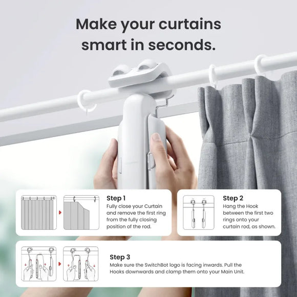 SwitchBot - Curtain 3 Rod Type 1 - 窗簾機器人第3代T1 - Rod 杆形軌道 (最新版本)