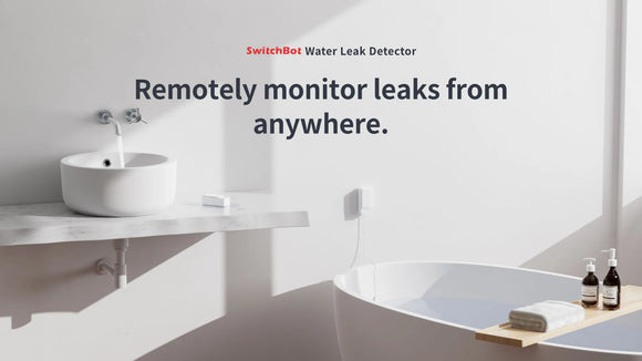 SwitchBot - 智能WiFi漏水警報器 漏水浸水偵測 100dB警報響聲/App緊急通知/IP67防水/家居防護必備